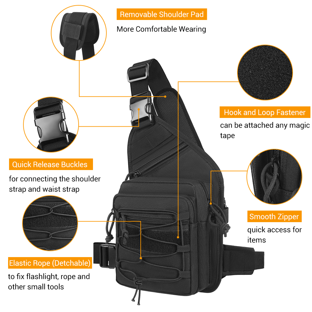 Bolsa con funda para pistola a - Edc Concealed Carry Sling Bag reseña y precio